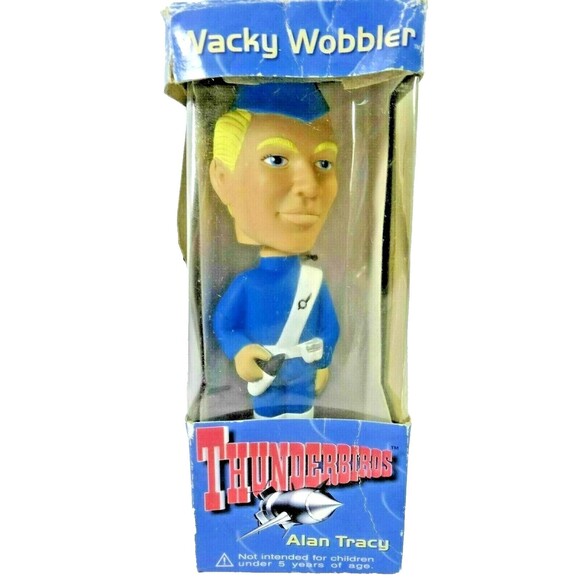 Funko Inc. 1999 Wacky Wobbler Thunderbirds Alan Tracy Bobblehead Blue Retro - Picture 1 of 5